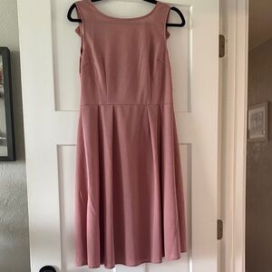 Classic Sleeveless Dusty Rose Dress